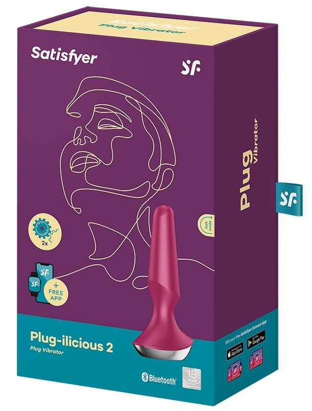 Фото Satisfyer, Германия Анальный смарт-стимулятор с вибрацией Satisfyer Plug-ilicious 2 розовый