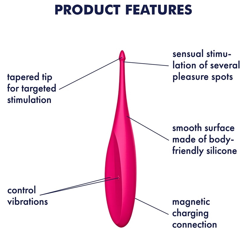 Изображение Satisfyer, Германия Точечный вибростимулятор Satisfyer Twirling Fun фуксия
