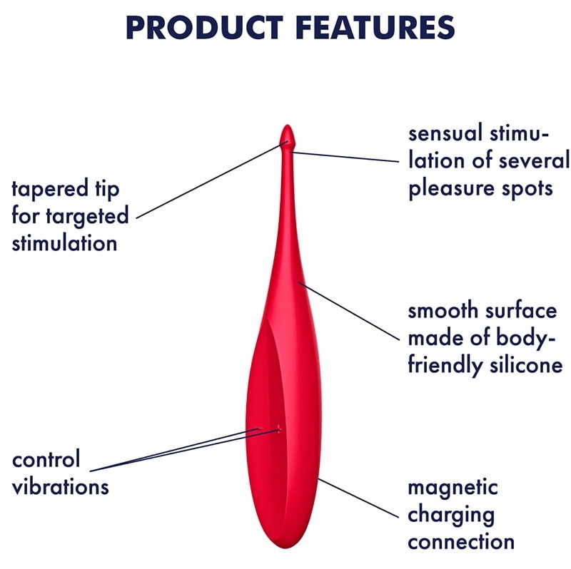Фото Satisfyer, Германия Точечный вибростимулятор Satisfyer Twirling Fun алый