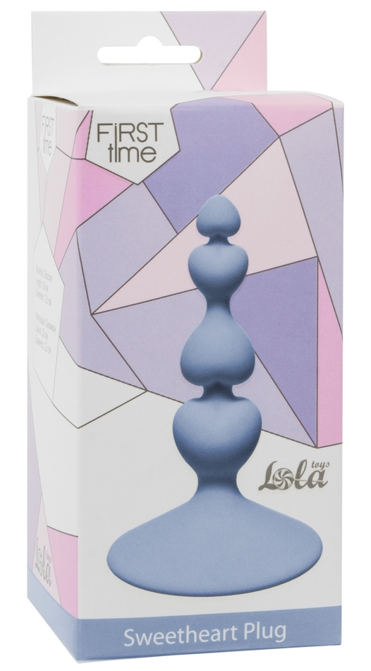 Изображение Lola Toys, Россия Анальная елочка на присоске First Time Sweetheart Plug Blue