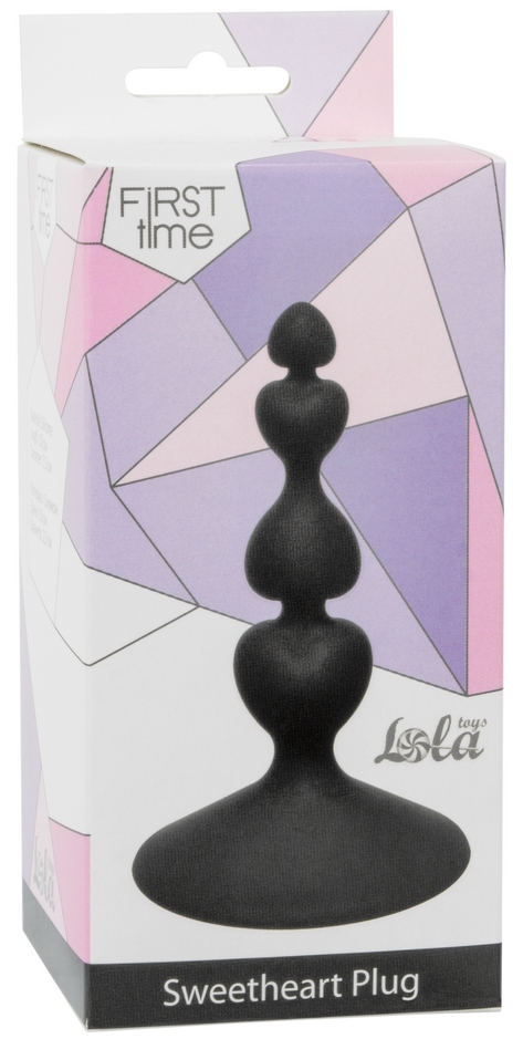 Фото Lola Toys, Россия Анальная елочка на присоске First Time Sweetheart Plug Black