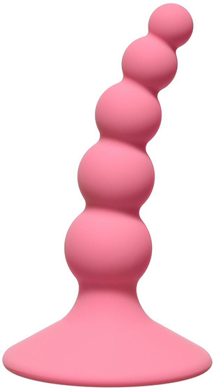 Фото Lola Toys, Россия Анальная елочка на присоске First Time Ribbed Plug Pink