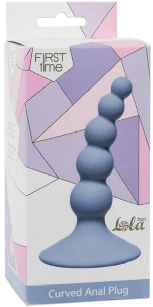 Lola Toys, Россия Анальная елочка на присоске First Time Ribbed Plug Blue — купить в Минске Фото Lola Toys, Россия Анальная елочка на присоске First Time Ribbed Plug Blue