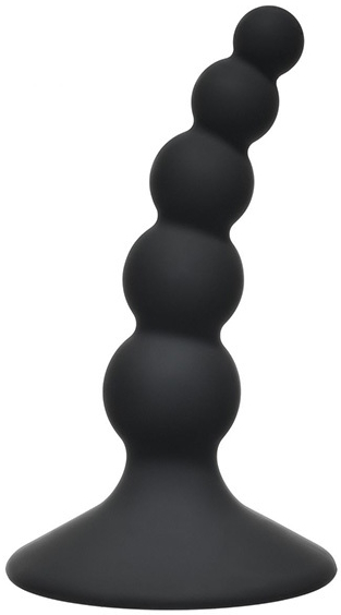 Изображение Lola Toys, Россия Анальная елочка на присоске First Time Ribbed Plug Black