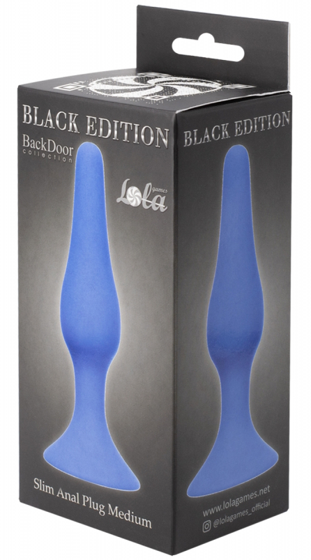 Фото Lola Toys, Россия Анальная втулка Slim Anal Plug M Blue
