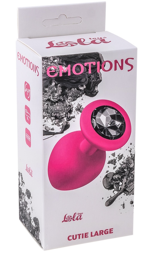 Фото Lola Toys, Россия Анальная пробка Emotions Cutie Large Pink Black Crystal