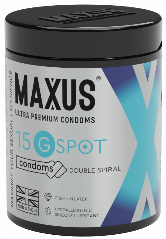 Изображение Maxus, Великобритания Презервативы в металлическом кейсе Maxus №15 G-Spot для стимуляции точки G