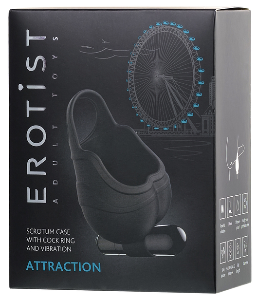 Изображение Erotist Кольцо на пенис и утяжка на мошонку с вибрацией Erotist Attraction