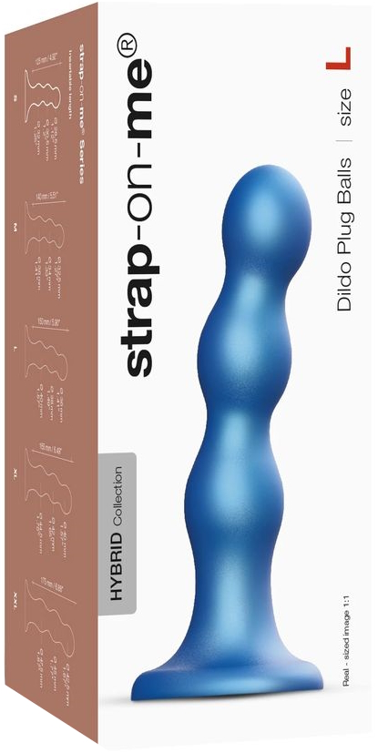 Изображение Strap-on-me Фаллоимитатор Strap-On-Me Dildo Plug Balls L синий 17 см