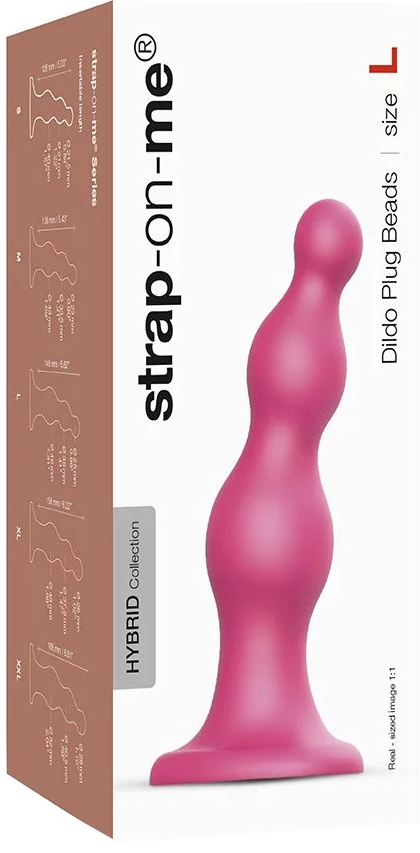 Изображение Strap-on-me Фаллоимитатор Strap-On-Me Dildo Plug Beads L розовый 16 см