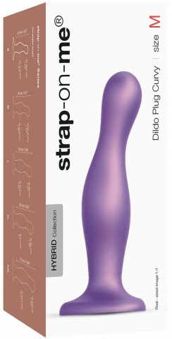 Изображение Strap-on-me Фаллоимитатор Strap-On-Me Dildo Plug Curvy M фиолетовый 16 см