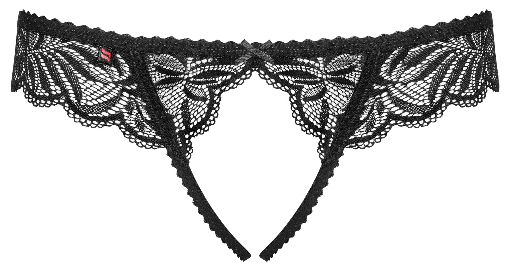Фото Obsessive, Польша Пикантные кружевные трусики с открытым доступом Contica L/XL