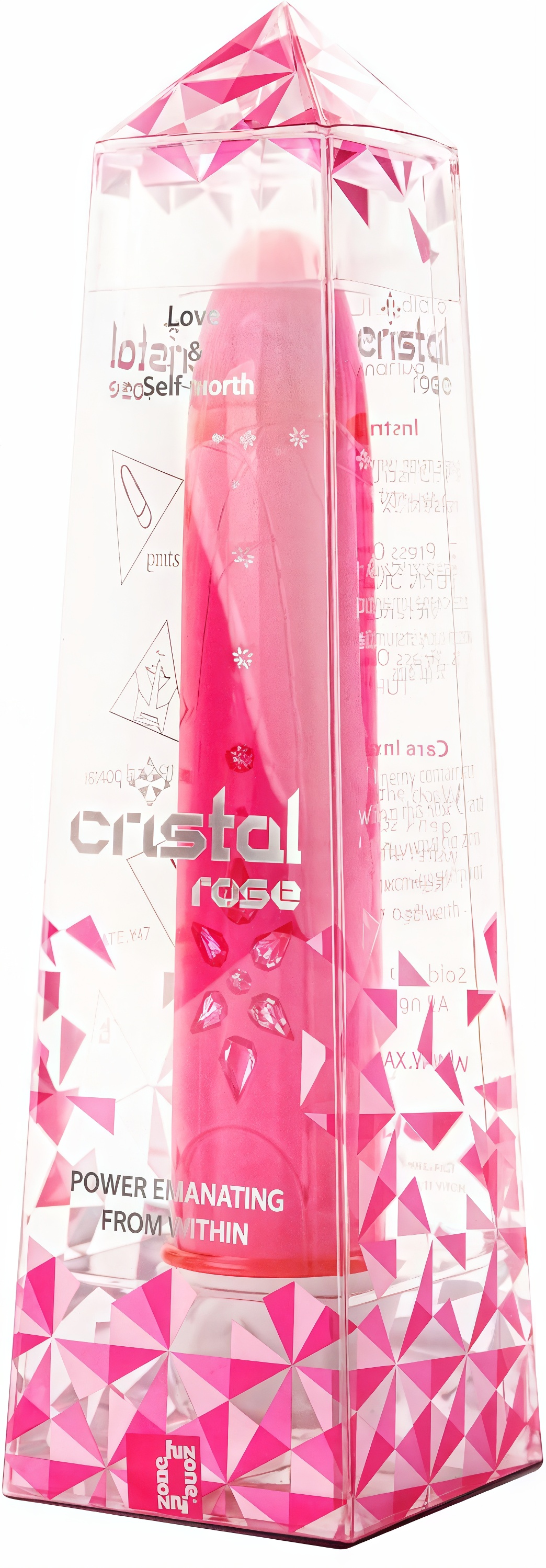 Фото Topco Sales Розовый вибратор со стразами Cristal 6x Vibe Rose 18 см