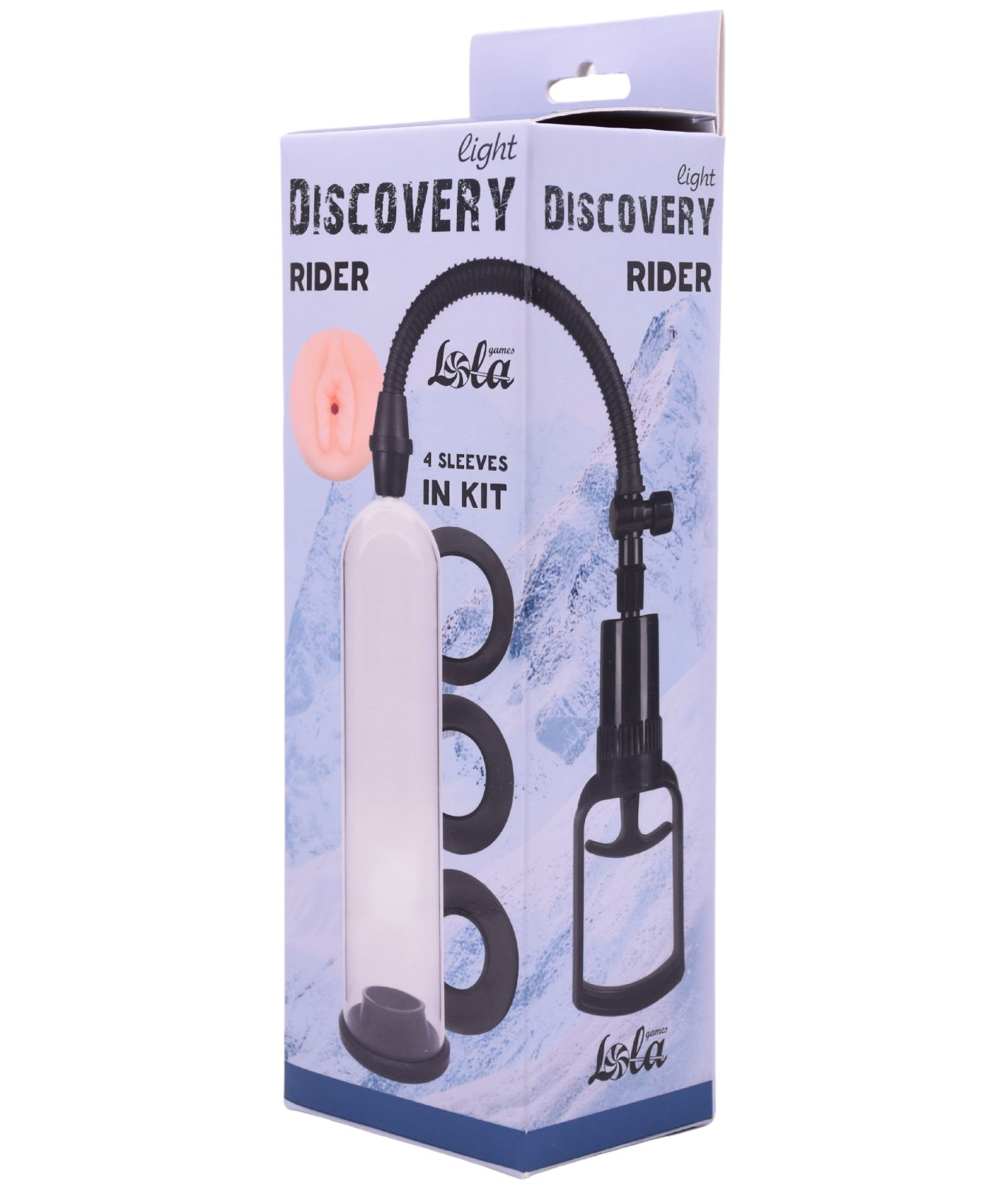 Фото Lola Toys, Россия Вакуумная помпа со сменными насадками Discovery Light Rider прозрачная