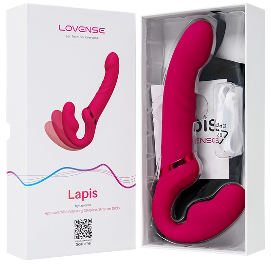 Фото Lovense, США Гибкий безремневой смарт-страпон Lovense Lapis 23 см