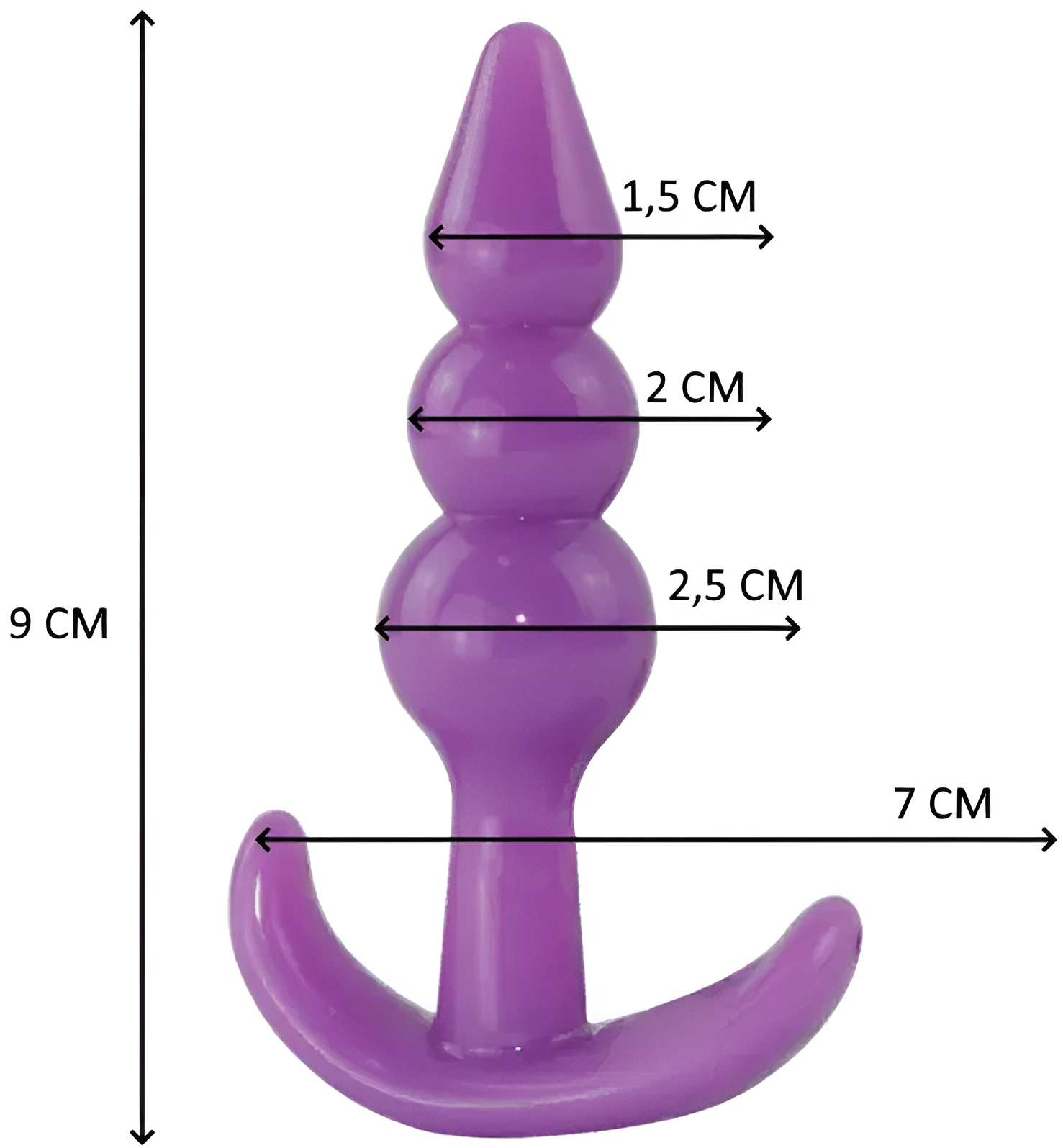 Фото KISSEXPO Анальная втулка Purple Plug 9 см