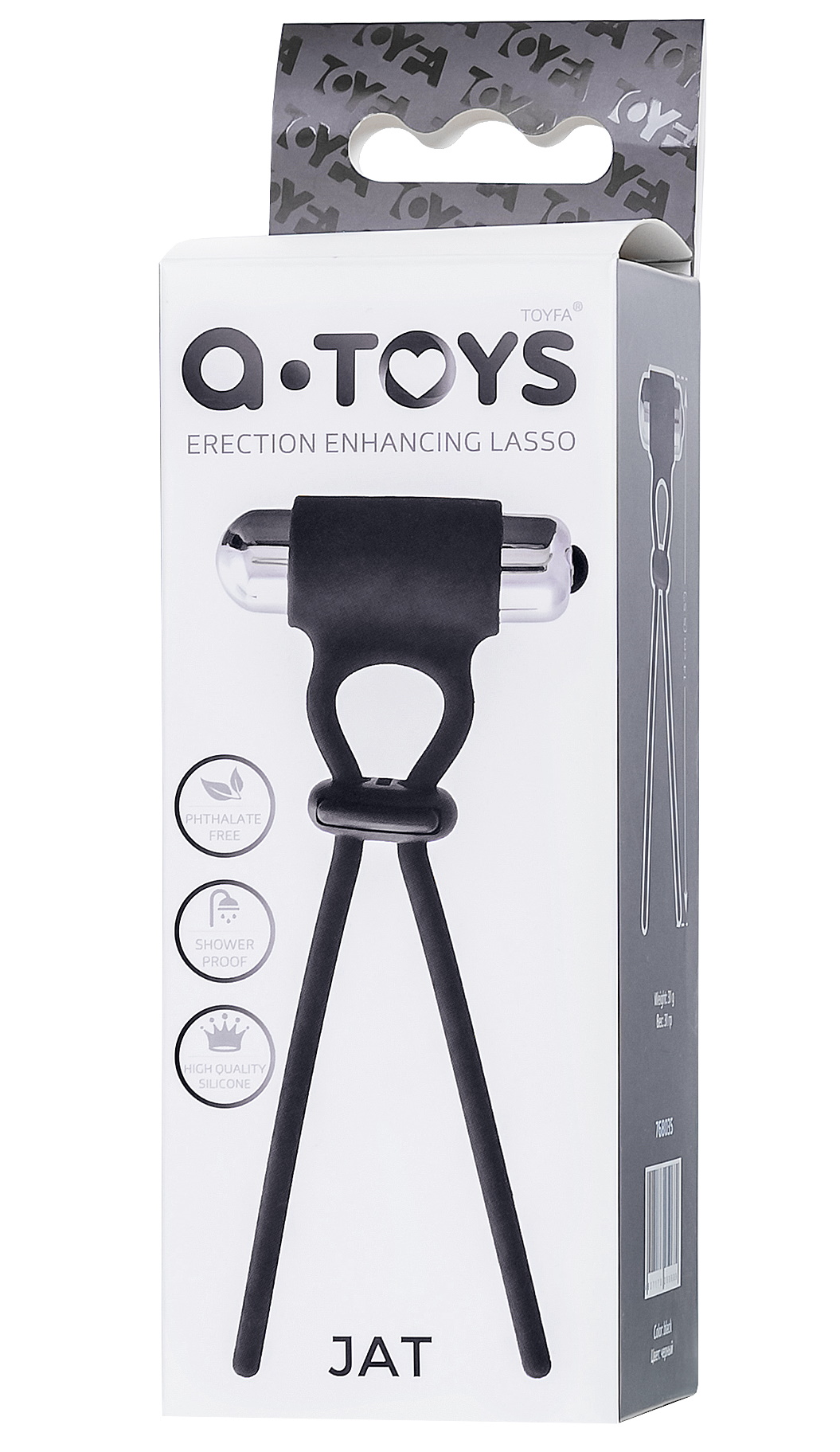 Фото TOYFA Basic Лассо на пенис с клиторальным вибростимулятором Toyfa A-toys Jat