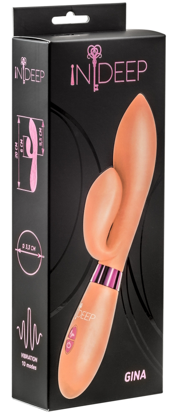 Изображение Lola Toys, Россия Вибратор с клиторальным стимулятором Indeep Gina Beige
