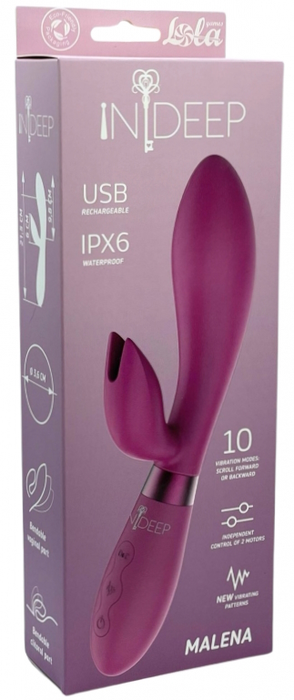 Фото Lola Toys, Россия Перезаряжаемый вибратор Ideep Pro Malena фуксия