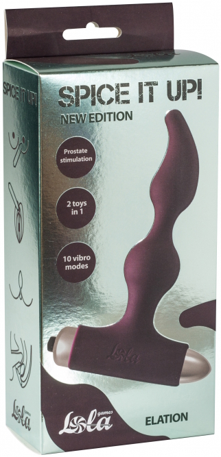 Фото Lola Toys, Россия Анальная пробка с вибрацией Spice It Up New Edition Elation бордовая