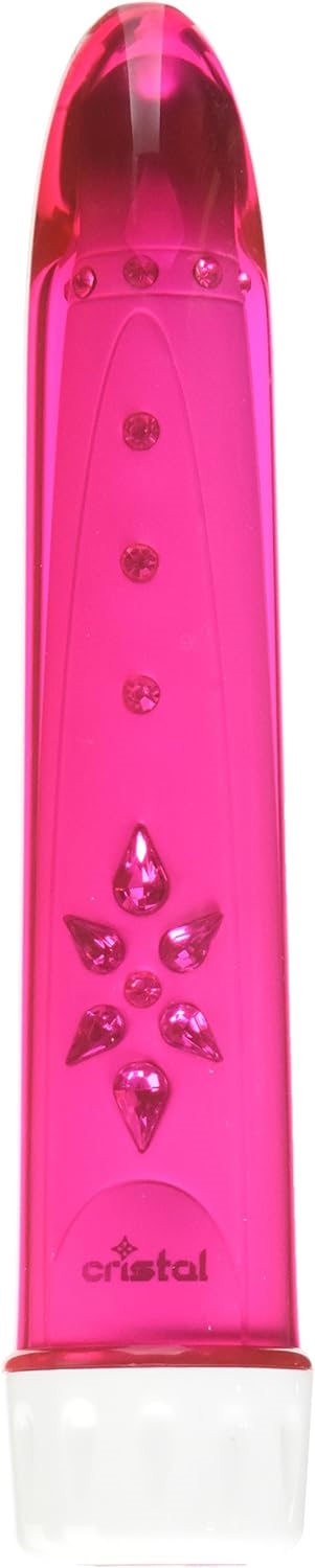 Фото Topco Sales Розовый вибратор со стразами Cristal 6x Vibe Rose 18 см