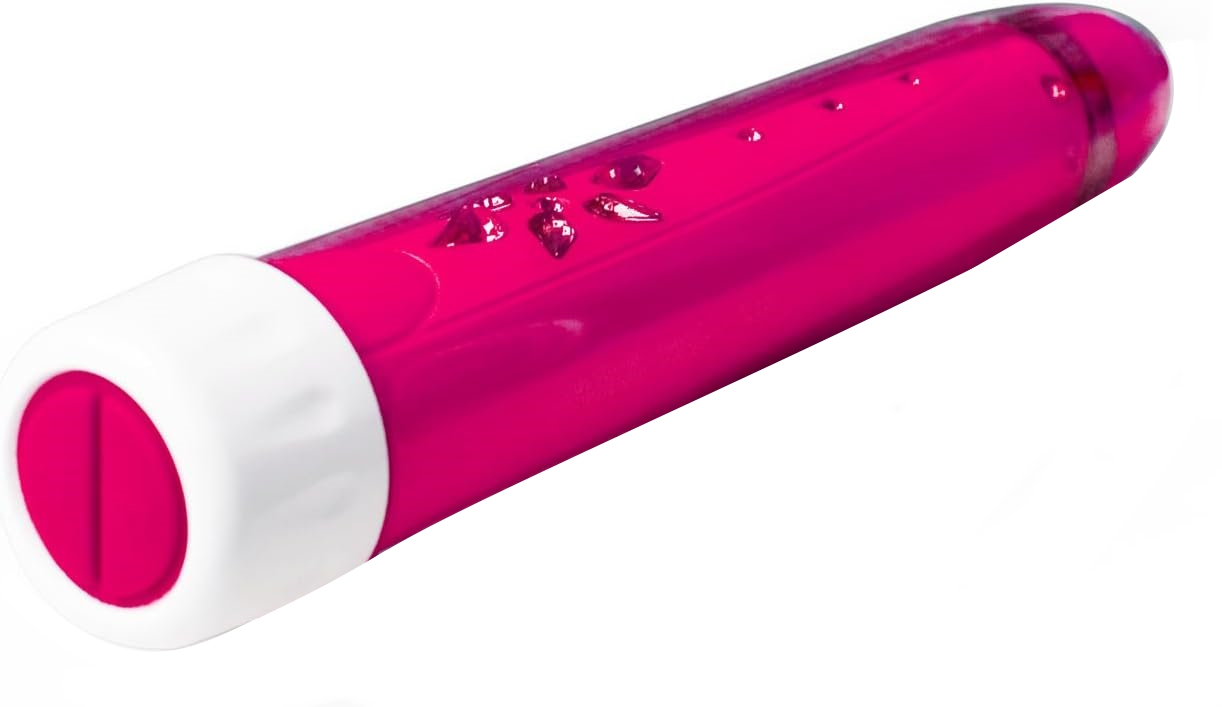 Фото Topco Sales Розовый вибратор со стразами Cristal 6x Vibe Rose 18 см
