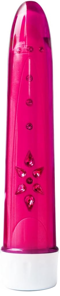 Фото Topco Sales Розовый вибратор со стразами Cristal 6x Vibe Rose 18 см