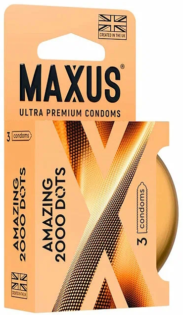 Фото Maxus, Великобритания Презервативы точечные Maxus X-Edition Amazing 2000 Dots 3 шт