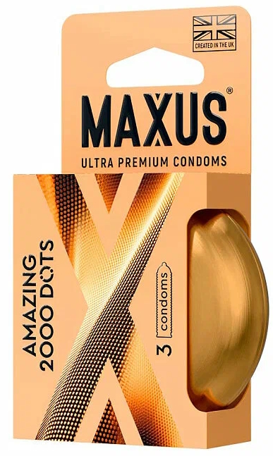 Фото Maxus, Великобритания Презервативы точечные Maxus X-Edition Amazing 2000 Dots 3 шт