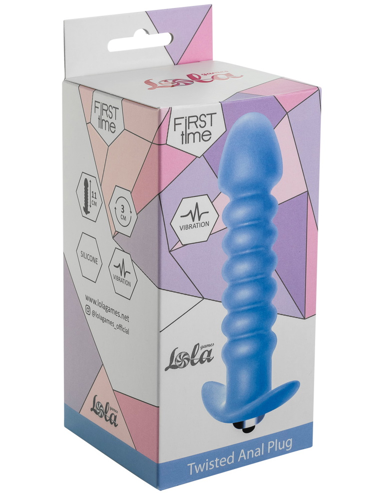 Фото Lola Toys, Россия Рифленая анальная пробка с вибрацией Twisted Anal Plug