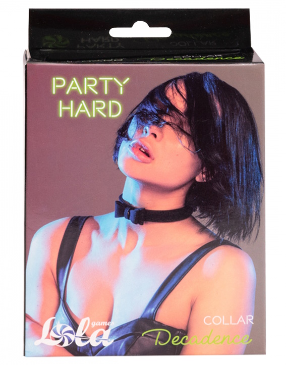 Изображение Lola Toys, Россия Черный ошейник с бабочкой Party Hard Decadence