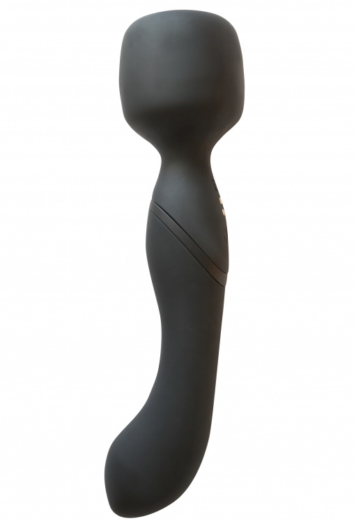 Фото Lola Toys, Россия Двусторонний вибромассажер с подогревом Heating Wand Black
