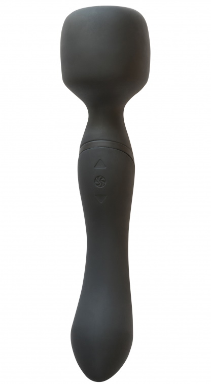 Фото Lola Toys, Россия Двусторонний вибромассажер с подогревом Heating Wand Black