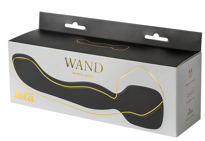 Фото Lola Toys, Россия Двусторонний вибромассажер с подогревом Heating Wand Black