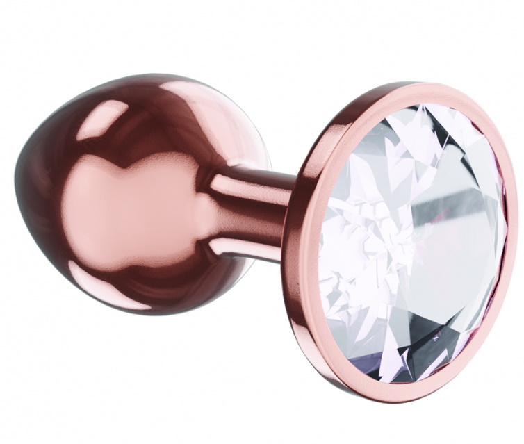 Изображение Lola Toys, Россия Анальная пробка Diamond Moonstone Shine L розовое золото