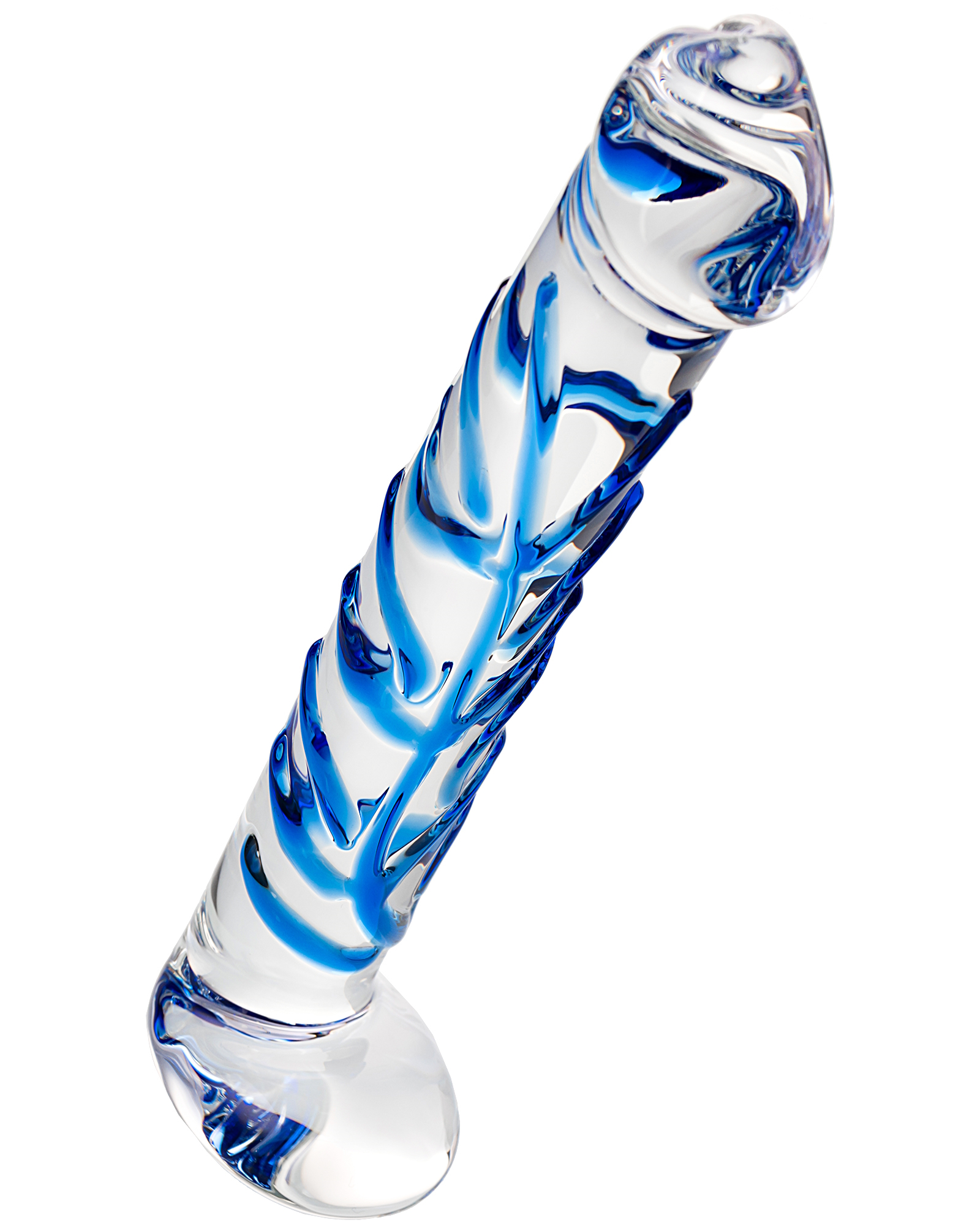 Изображение Sexus Glass Реалистичный фаллос с ярко выраженной головкой и рельефным стволом Sexus Glass 17 см