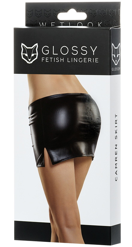 Фото Erolanta Glossy Мини-юбка Glossy Carmen из материала Wetlook S