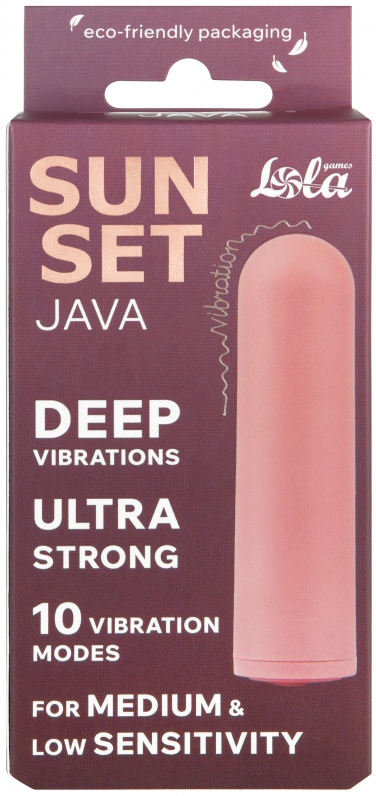 Фото Lola Toys, Россия Перезаряжаемая вибропуля Java Sunset Pink