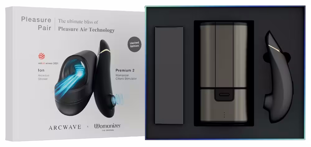 Фото Womanizer, Германия Набор стимуляторов для пар Pleasure Pair ArcWave Ion + Womanizer Premium 2
