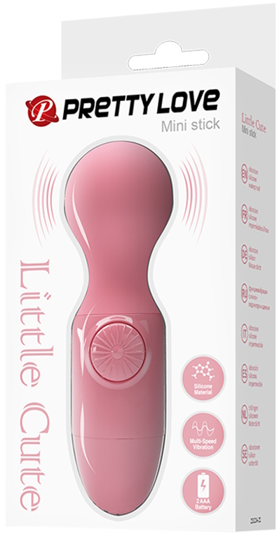 Изображение Pretty Love Компактный розовый вибромассажер Pretty Love Mini Stick