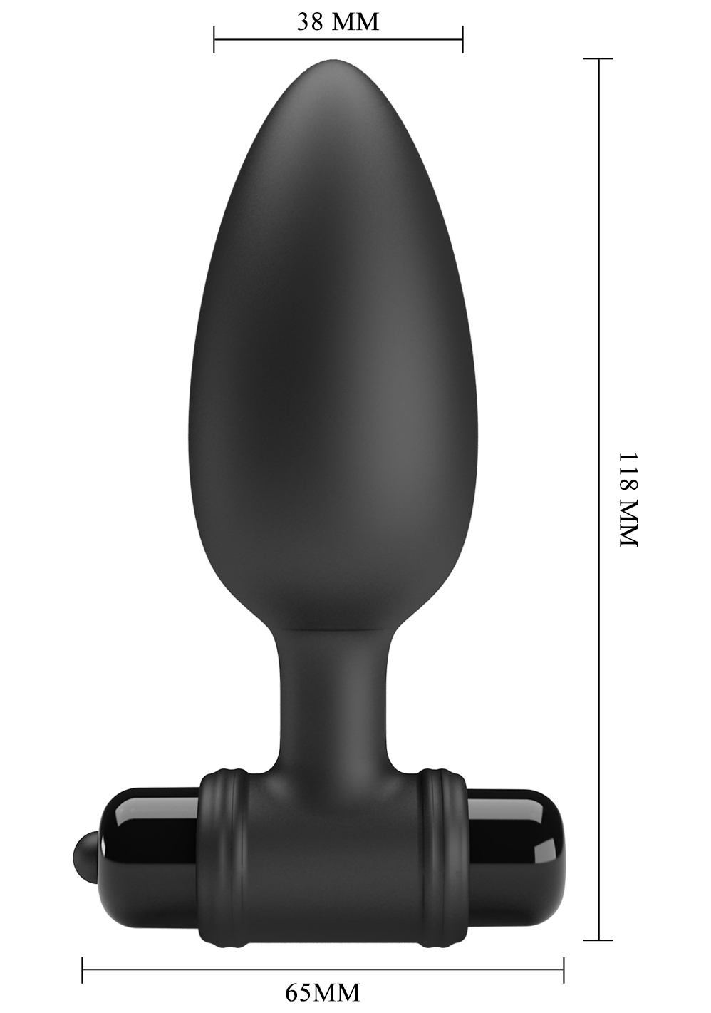 Фото Pretty Love Анальная втулка с вибрацией Pretty Love Vibra Butt Plug II черная
