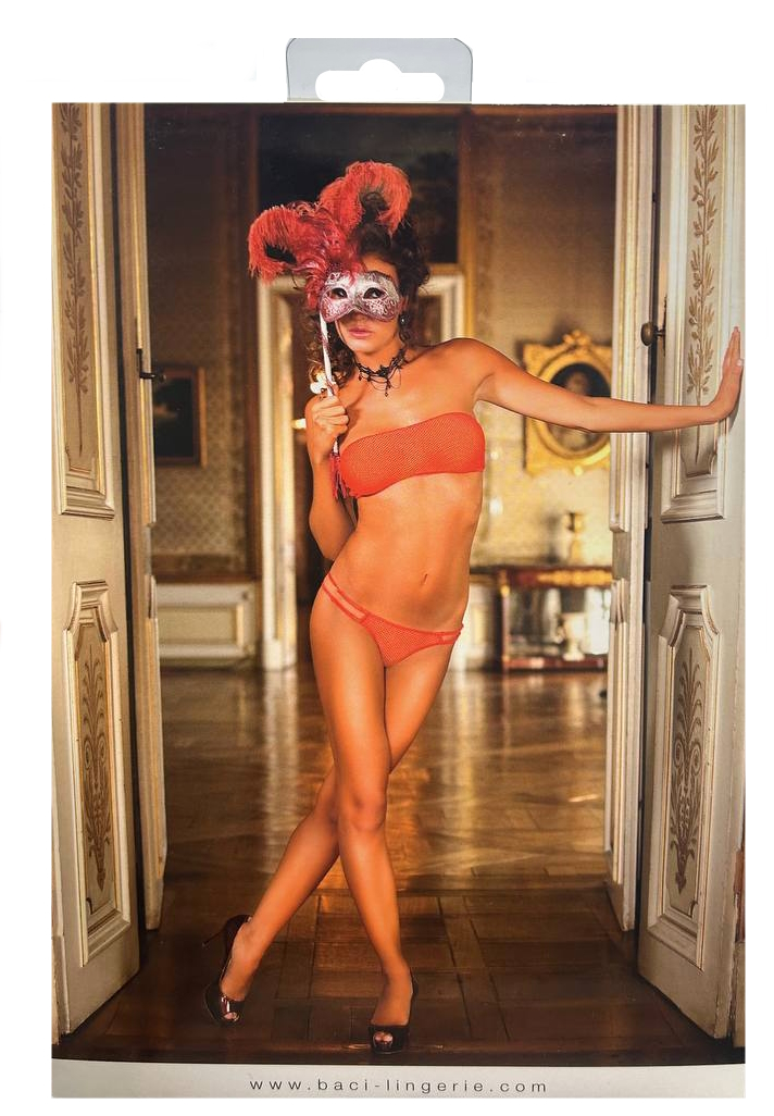Изображение Baci Lingerie, Тайвань Красный сетчатый комплект белья Spanish OS