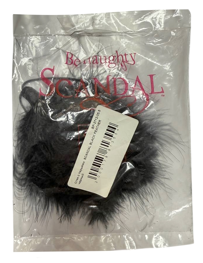 Изображение California Exotic Novelties, США Перьевой тиклер Scandal Black Feather черный 18 см