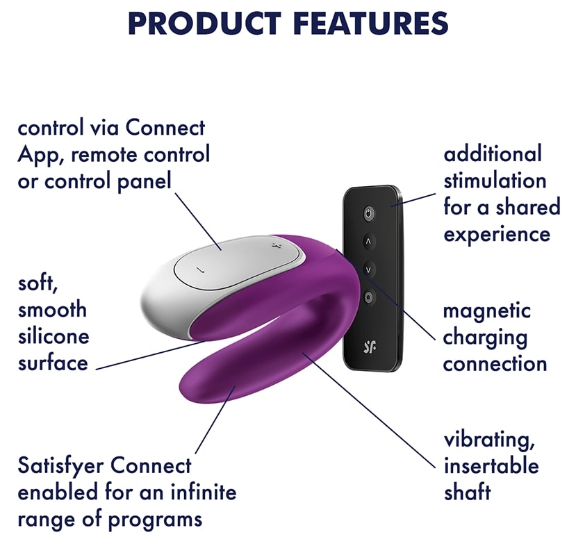 Фото Satisfyer, Германия Смарт-стимулятор для пар Satisfyer Double Fun фиолетовый