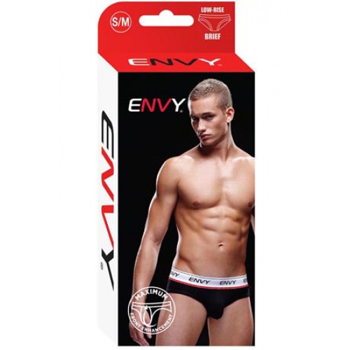 Фото  Мужские трусы-брифы на широкой резинке Envy черные S/M