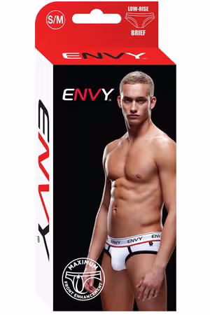 Изображение  Мужские трусы-брифы на широкой резинке Envy белые S/M