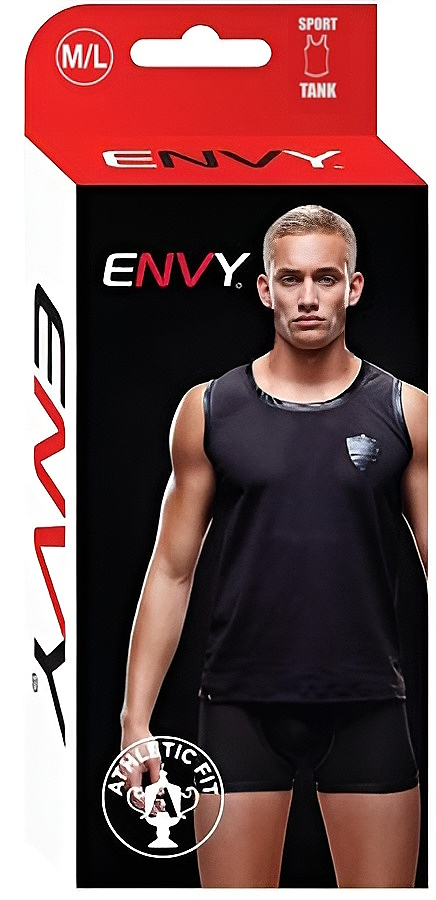 Полупрозрачная мужская майка в сеточку Envy черная M/L — купить в Минске Фото Полупрозрачная мужская майка в сеточку Envy черная M/L