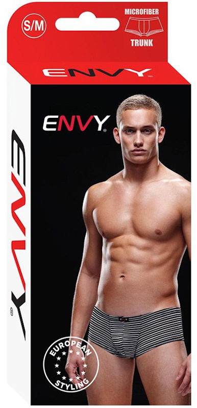 Фото  Мужские трусы-хипсы в полоску Envy черно-белые S/M