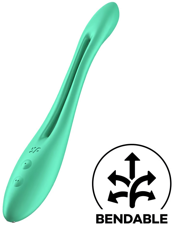 Фото Satisfyer, Германия Многофункциональный вибратор для пар с гибкой основой Satisfyer Elastic Game Light Green