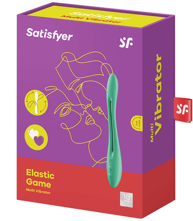 Фото Satisfyer, Германия Многофункциональный вибратор для пар с гибкой основой Satisfyer Elastic Game Light Green